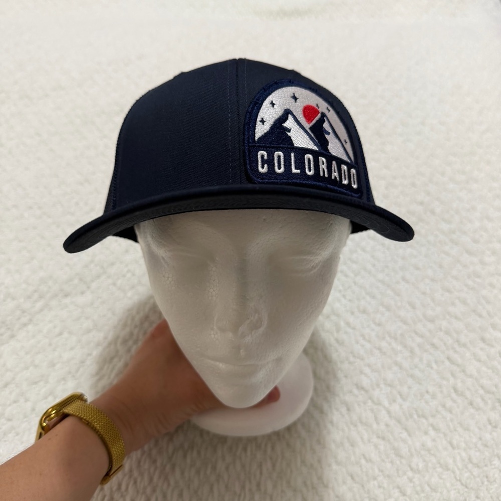 Richardson 112 Hat with Colorado Patch Navy Blue SnapBack Hat New - Picture 3 of 10